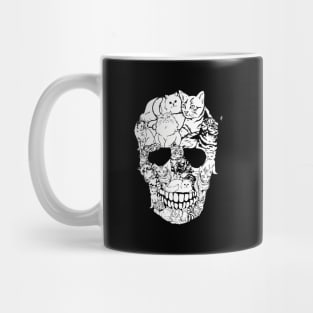 Cat Skull - Cat Skeleton Halloween Mug